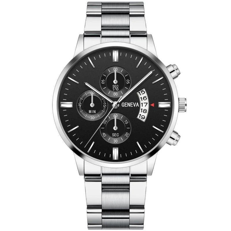 Big Dial Stainless Steel Watch