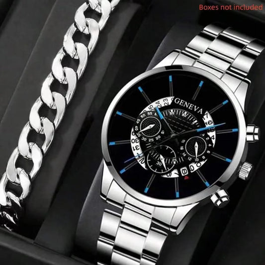 Big Dial Stainless Steel Watch