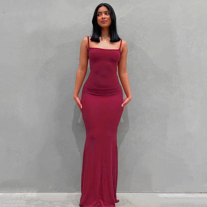 Sophisticated Black Sleeveless Maxi Dress