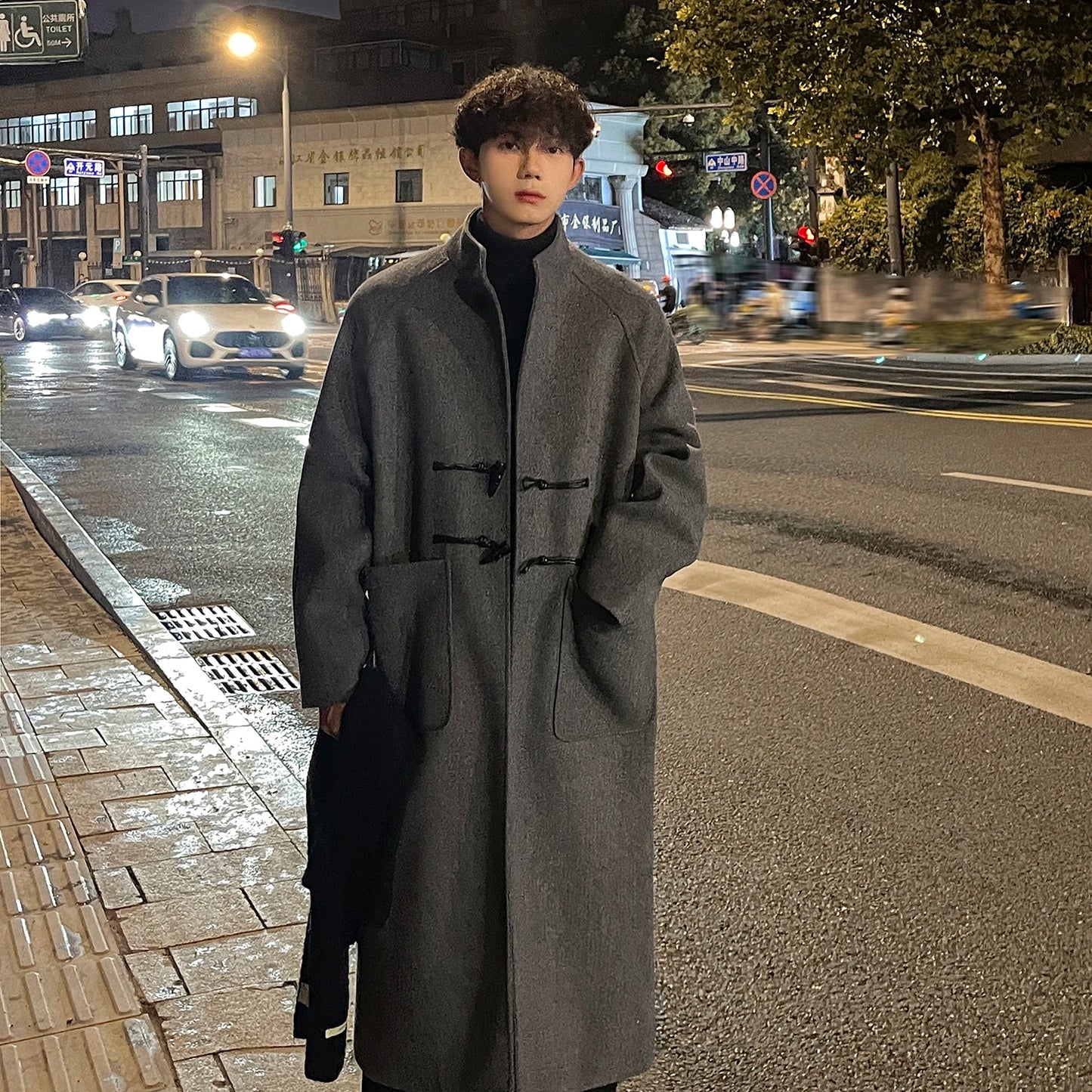 Men’s Street Style Trench – Autumn Winter Wool