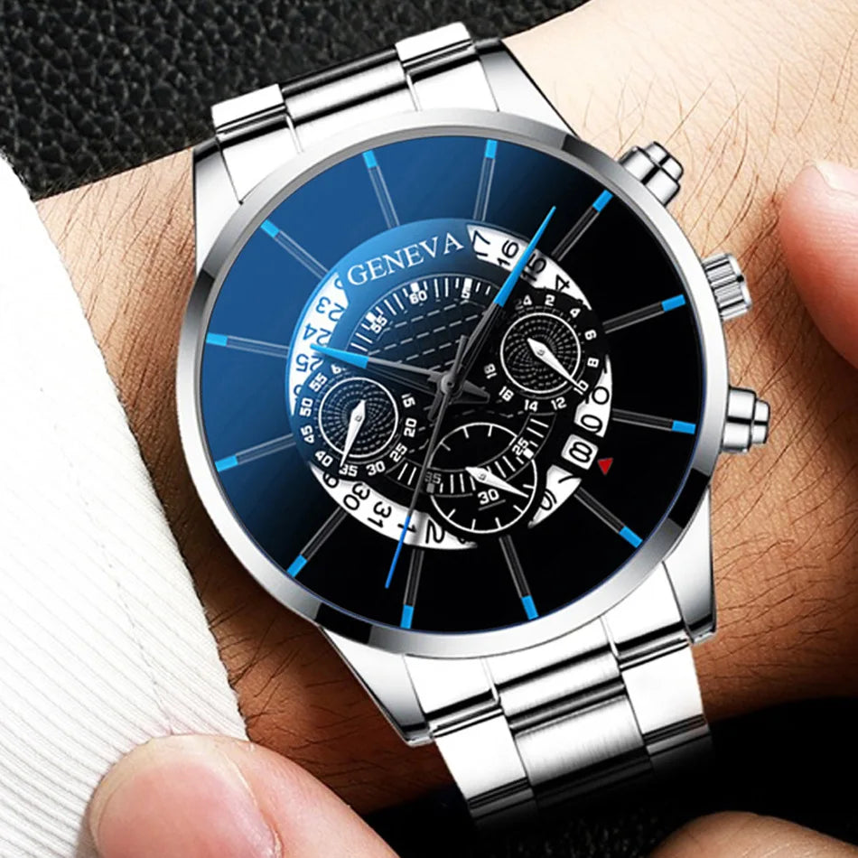 Big Dial Stainless Steel Watch