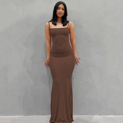 Sophisticated Black Sleeveless Maxi Dress