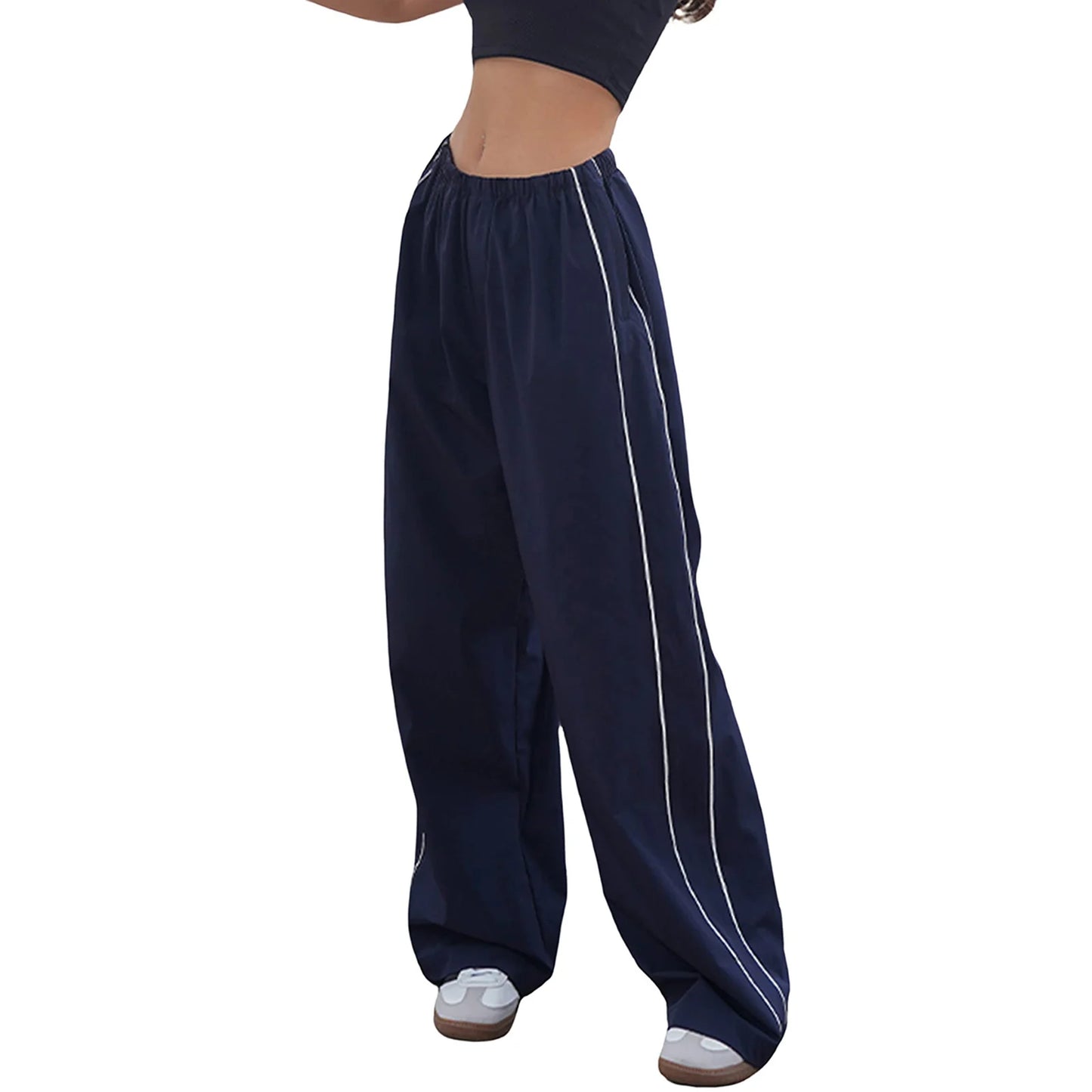 Solid Color Baggy Pants