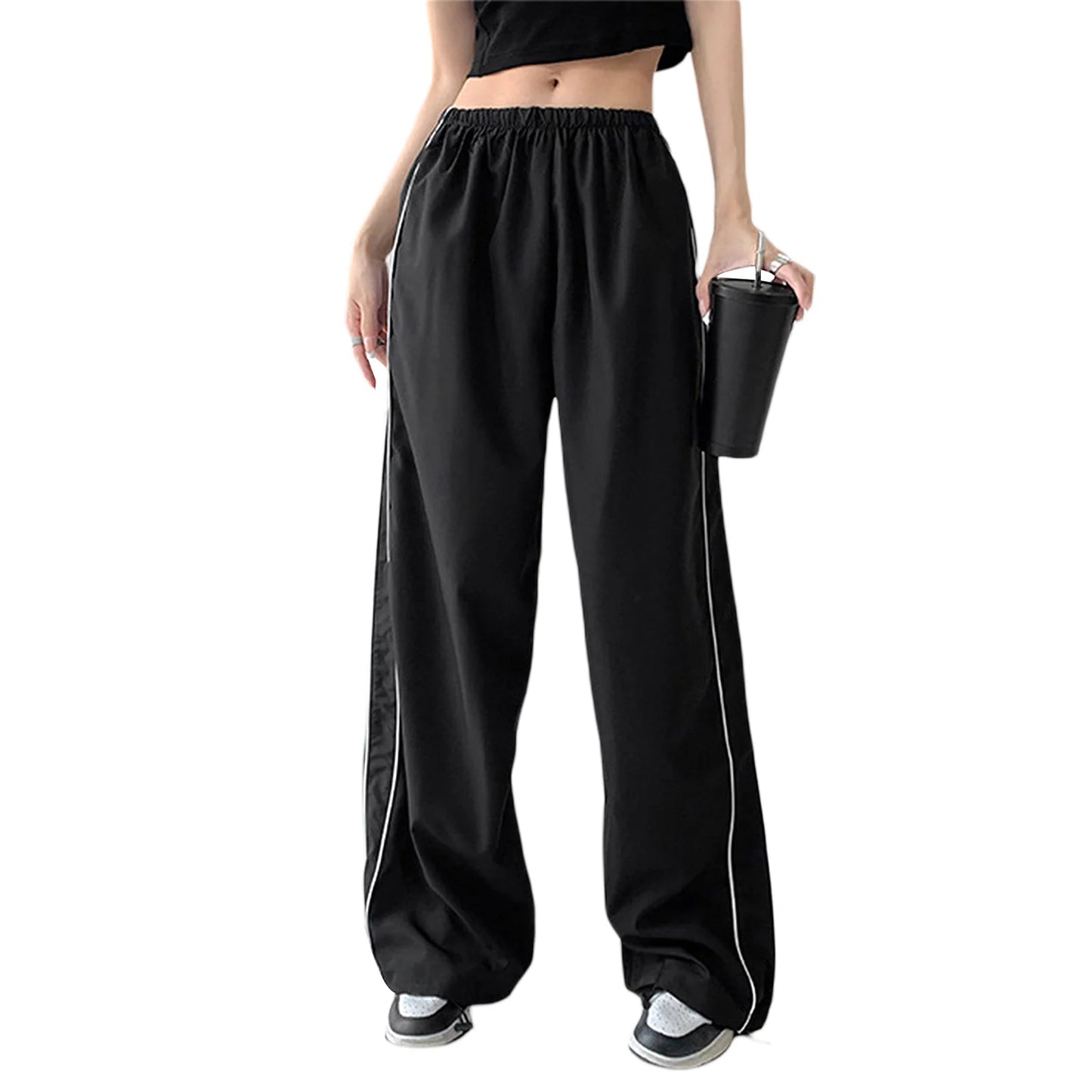 Solid Color Baggy Pants