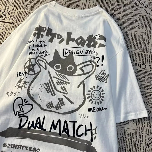 College Style Cat Tee