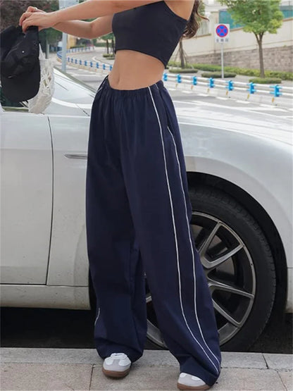 Solid Color Baggy Pants