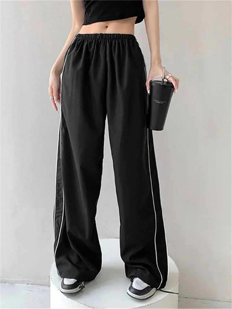 Solid Color Baggy Pants