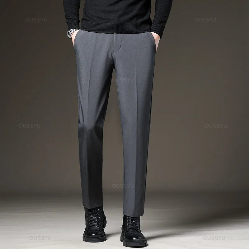 Men’s Formal Pants – Black & Grey Slim Fit