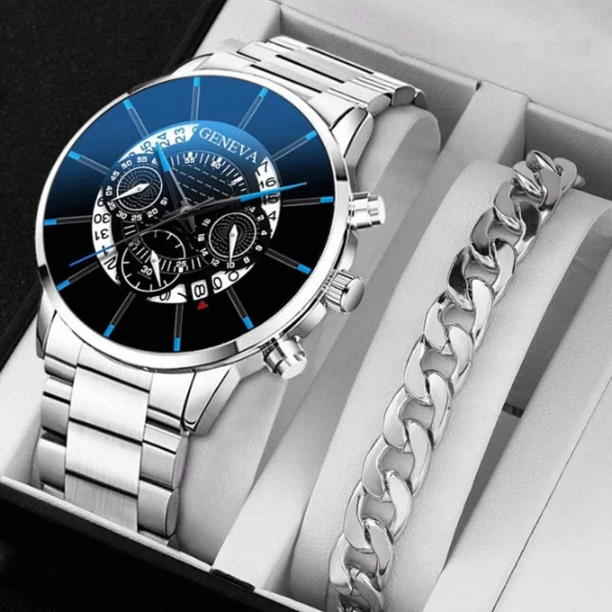 Big Dial Stainless Steel Watch