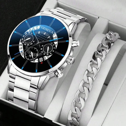 Big Dial Stainless Steel Watch