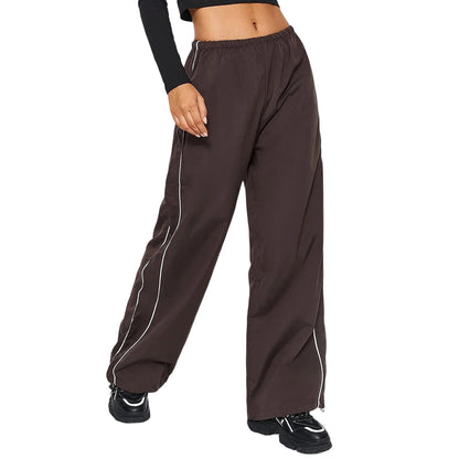 Solid Color Baggy Pants