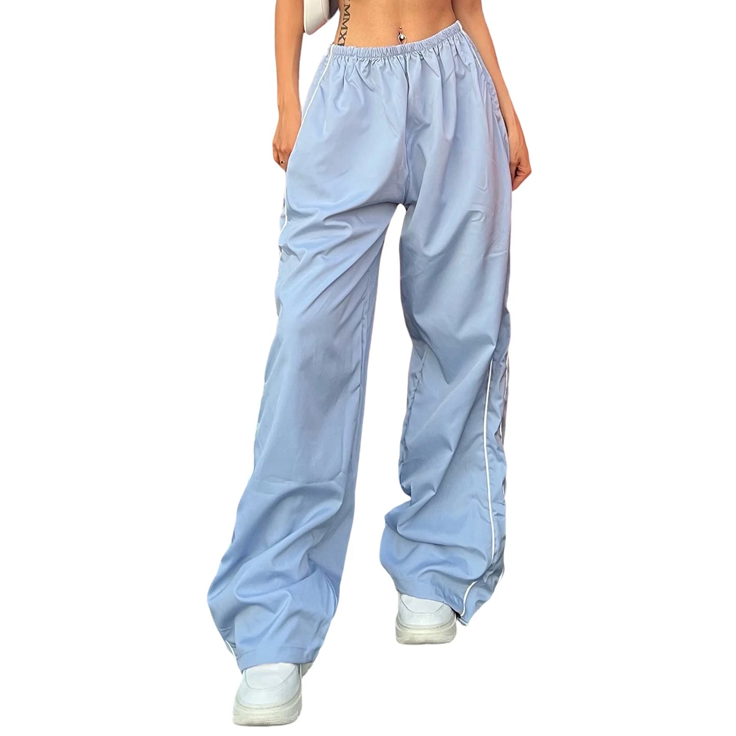 Solid Color Baggy Pants