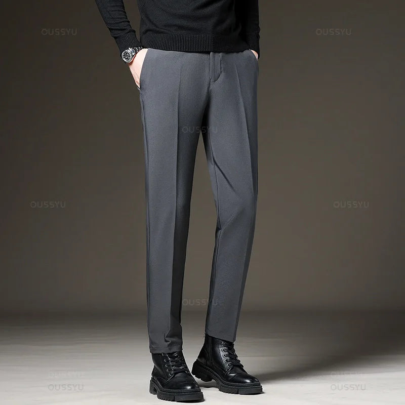 Men’s Formal Pants – Black & Grey Slim Fit