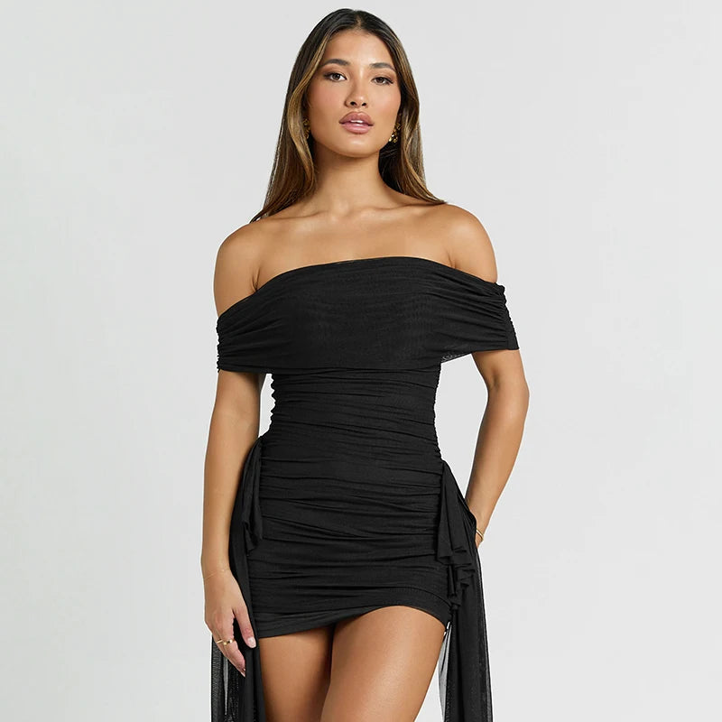 Chic Solid Color Cocktail Dress