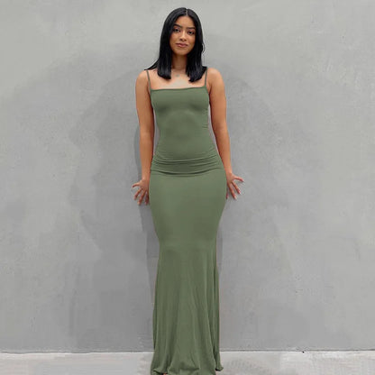 Sophisticated Black Sleeveless Maxi Dress
